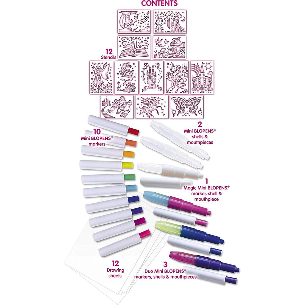 John Adams BLOpens Fantasy Studio Create Fantastic Airbrush Pictures Kids Creative Art Kit Fun Painting Set Multicolour
