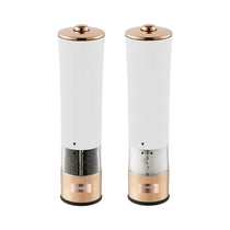 Tower Electric Salt And Pepper Mills Stainless Steel - Rose Gold And White