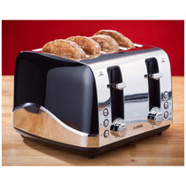Judge Electricals 4 Slice Toaster Multipurpose 1550W - Black/Silver
