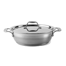 Dexam Supreme 26cm Stainless Steel Chefs Saute Pan 3.75 Litres With Helper 2 Handles - Silver