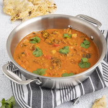 Dexam Supreme 26cm Stainless Steel Chefs Saute Pan 3.75 Litres With Helper 2 Handles - Silver