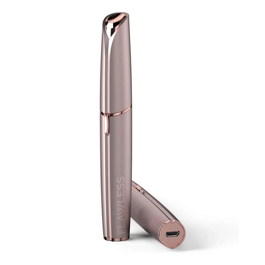Finishing Touch Flawless Brows Blush 3.0 Trimmer Built-In LED Light Battery Powered - Gold