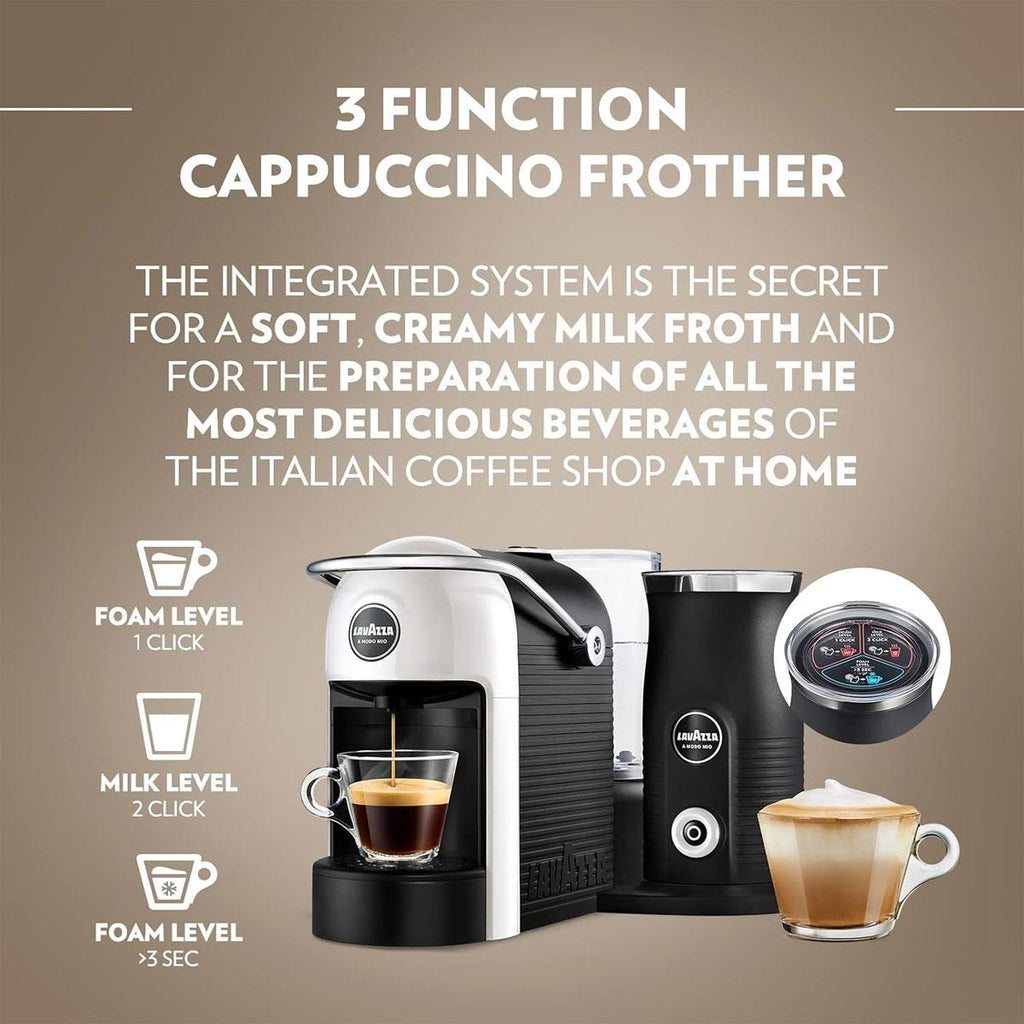 Lavazza A Modo Mio Jolie & Milk EVO Coffee Machine 1250W 0.6 Litres - White