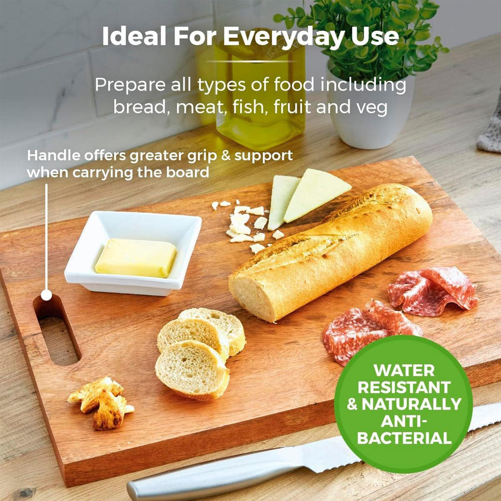 Tower Multi-Purpose Chopping Board With Ceramic Bowls Mango Wood - Natural Wood