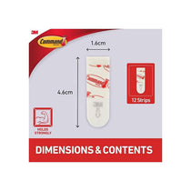 3M Command Poster Strips Small Mounting Adhesive 12 Small Strips White