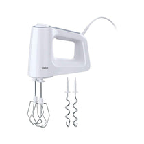 Braun MultiMix 3 Hand Mixer With 5 Speeds + Turbo Mode Stainless Steel 500W - White