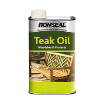 Ronseal Garden Furniture Teak Oil Can Nourishes & Protects - 1 Litre