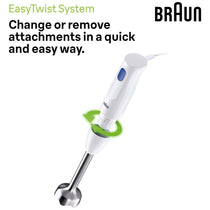Braun MultiQuick 1 Hand Blender With 600ml Beaker EasyTwist Technology 1 Speed Setting 450W - White