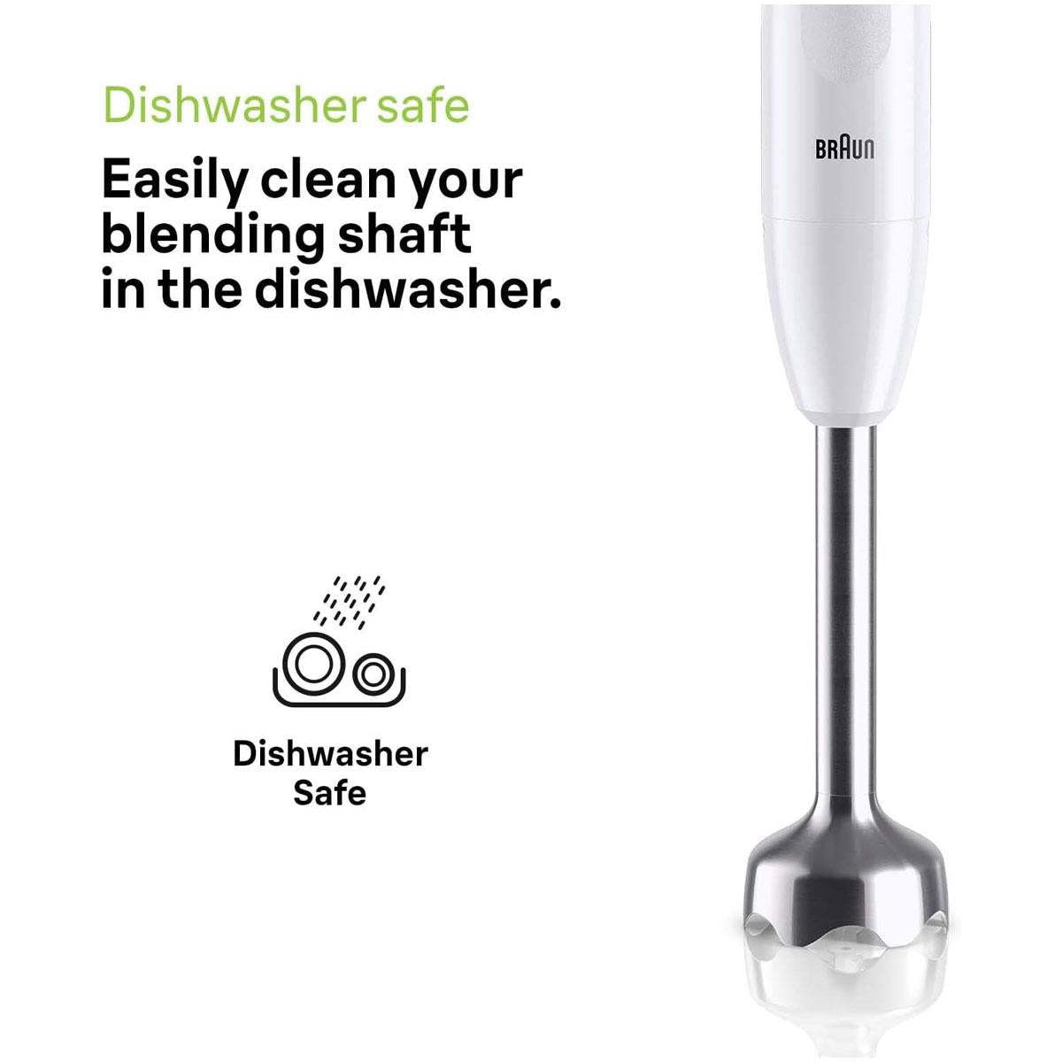 Braun MultiQuick 1 Hand Blender With 600ml Beaker EasyTwist Technology 1 Speed Setting 450W - White