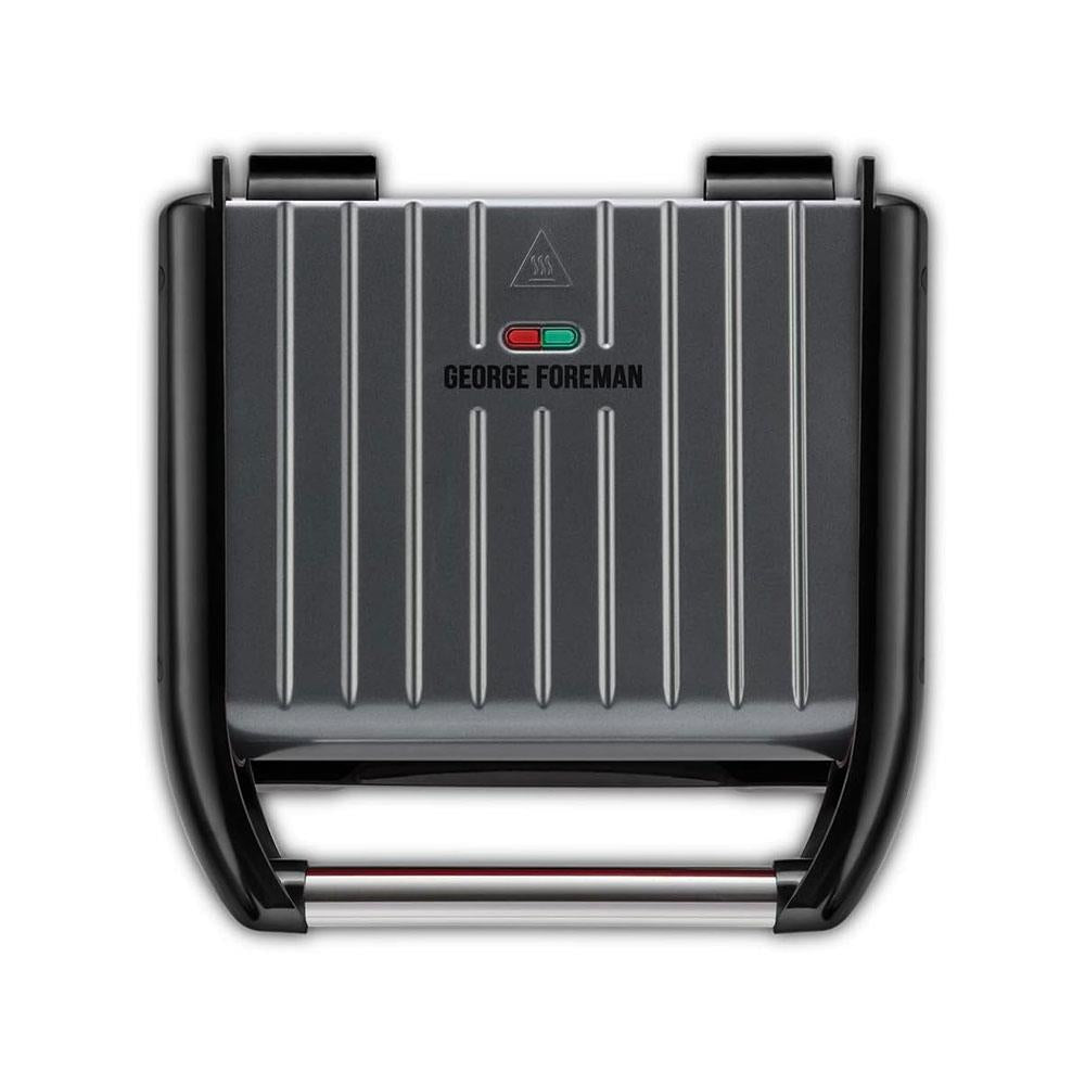 George Foreman Electric Health Grill Medium Family Contact Griddle Panini & Sandwich Toaster 1650W - Grey