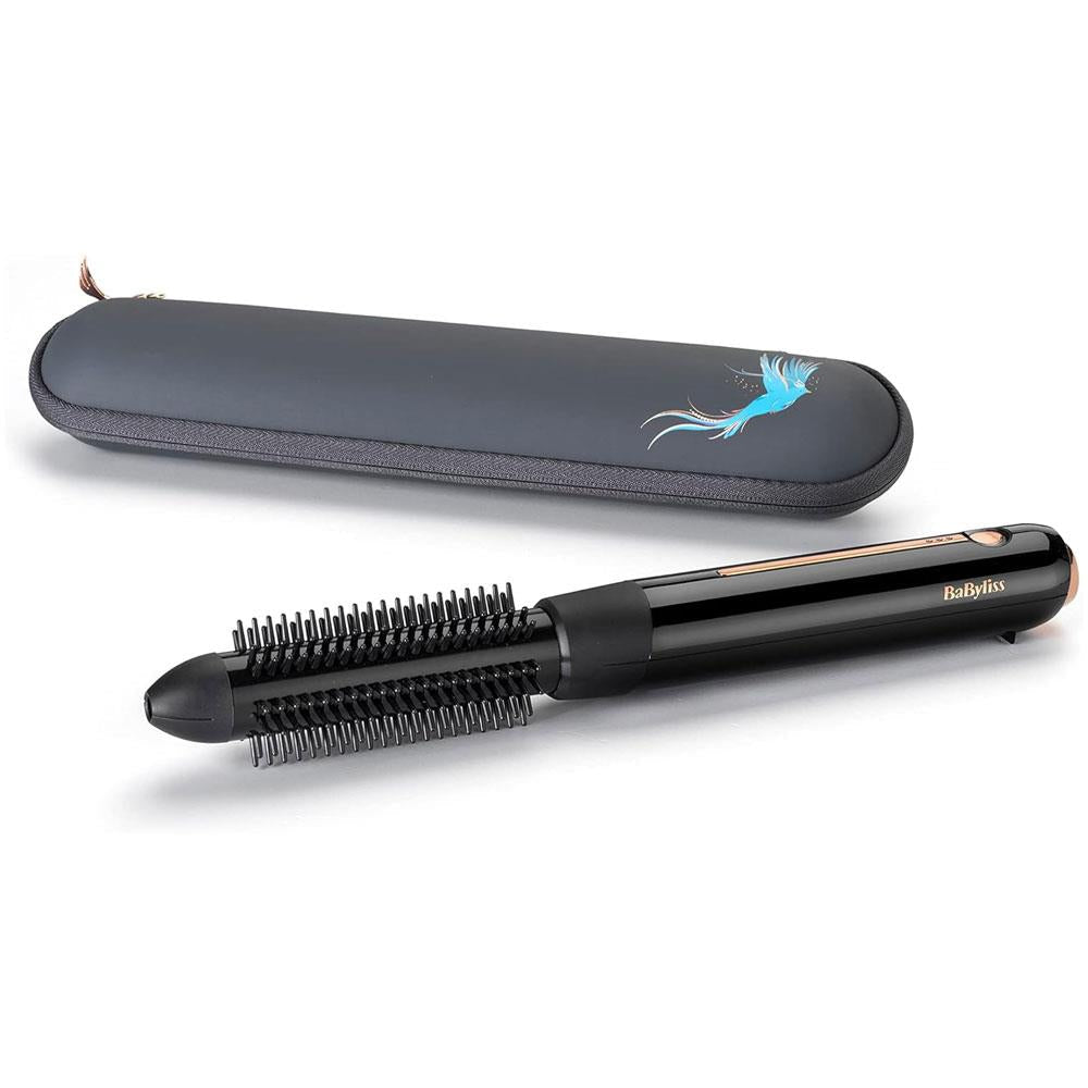 BaByliss 9000 Cordless Hot Brush High-Performance Styling Curling Tongs Large 30mm Barrel - Black