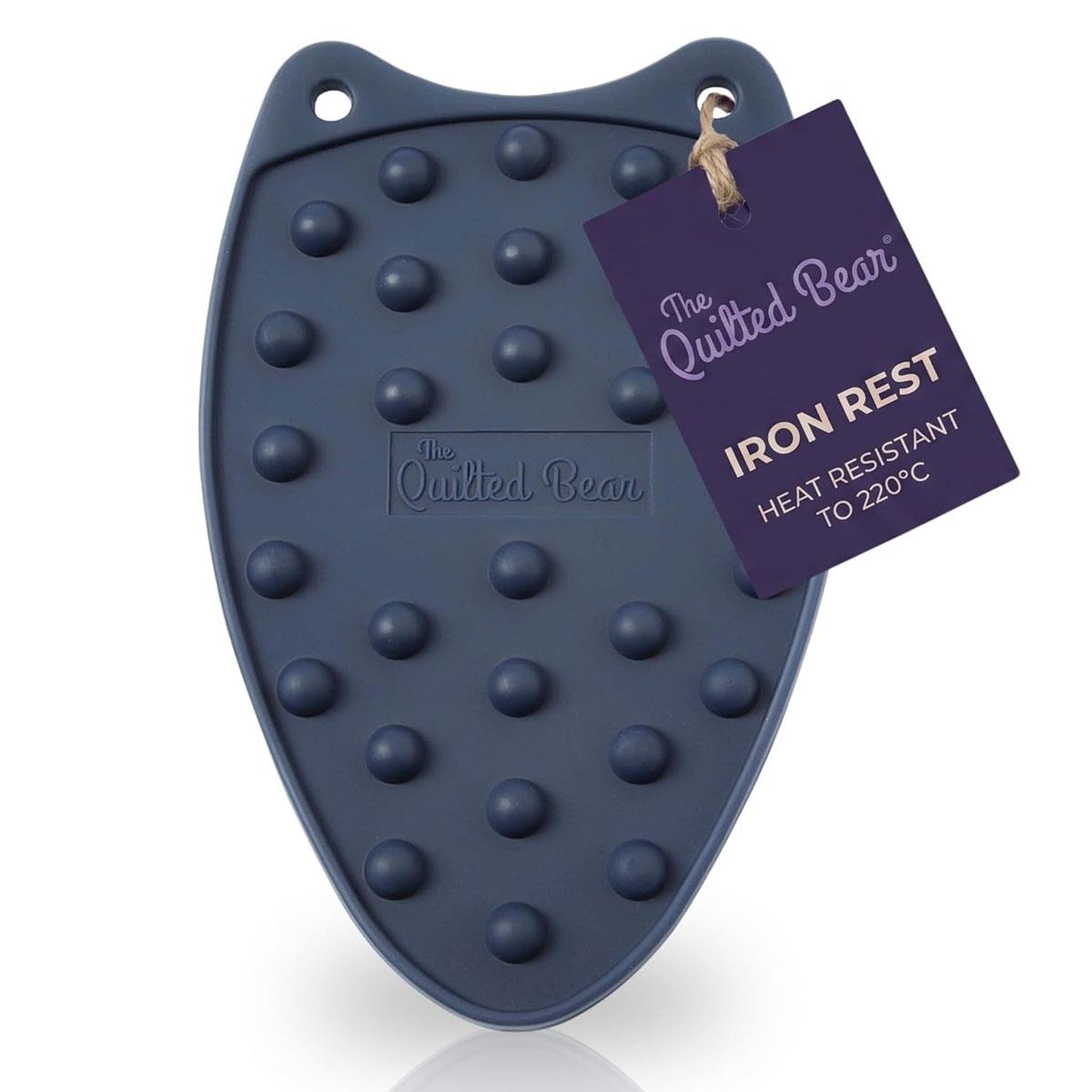 The Quilted Bear Mini Iron Rest Mini Silicone Heat Resistant Iron Pads - Navy Blue