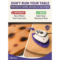 The Quilted Bear Mini Iron Rest Mini Silicone Heat Resistant Iron Pads - Navy Blue