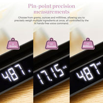 Tower Good Food Electronic Kitchen Scale Voice Control LED Display USB 15kg Capacity - Silver/Black