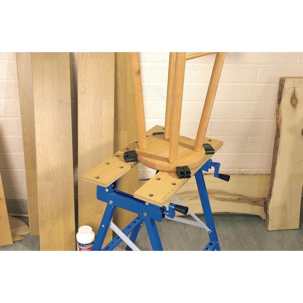 Draper Fold Down Workbench 605 x 625 x 755mm - Blue