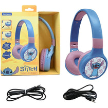 Lexibook Disney Stitch Bluetooth & Wired Foldable Headphones - Multicolour