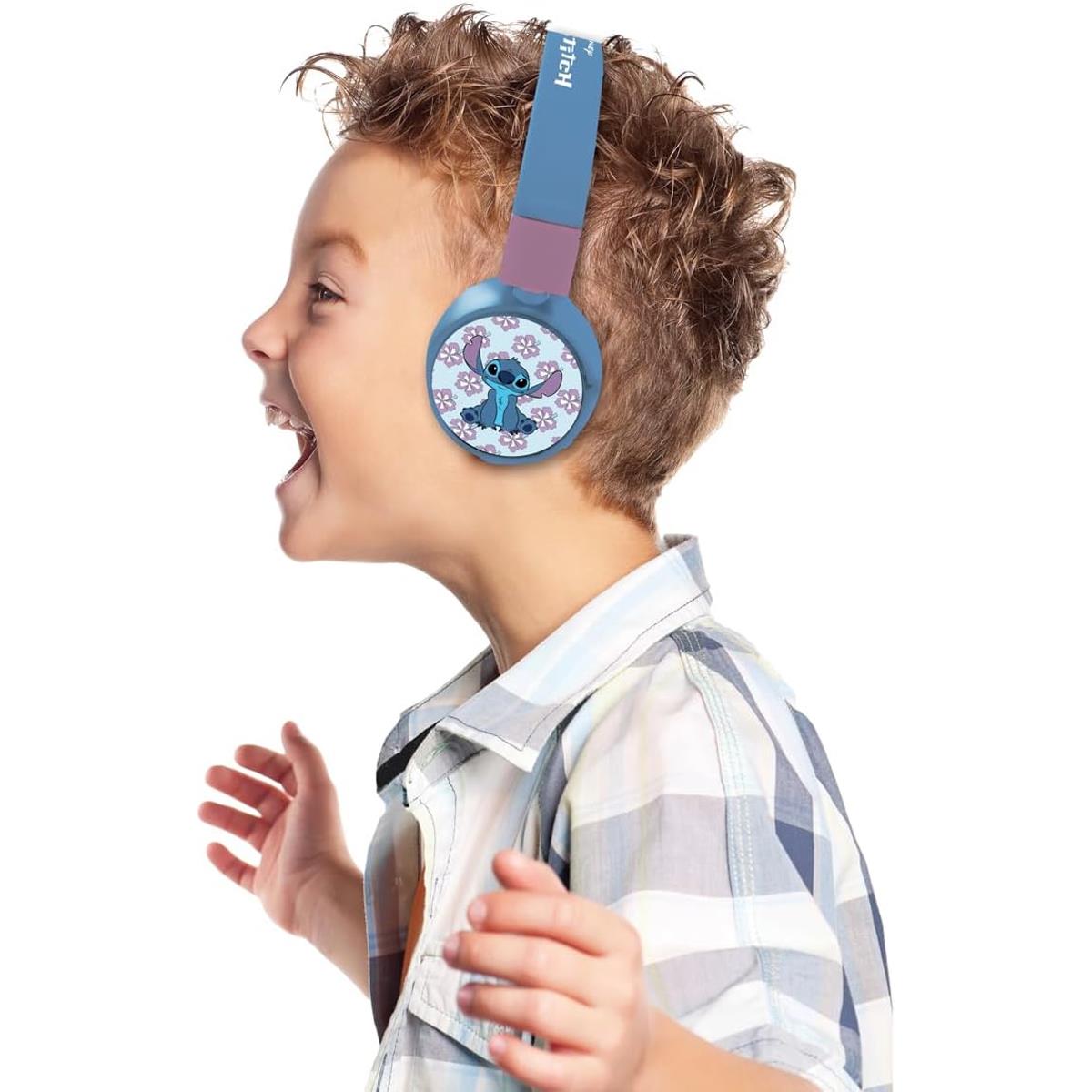 Lexibook Disney Stitch Bluetooth & Wired Foldable Headphones - Multicolour