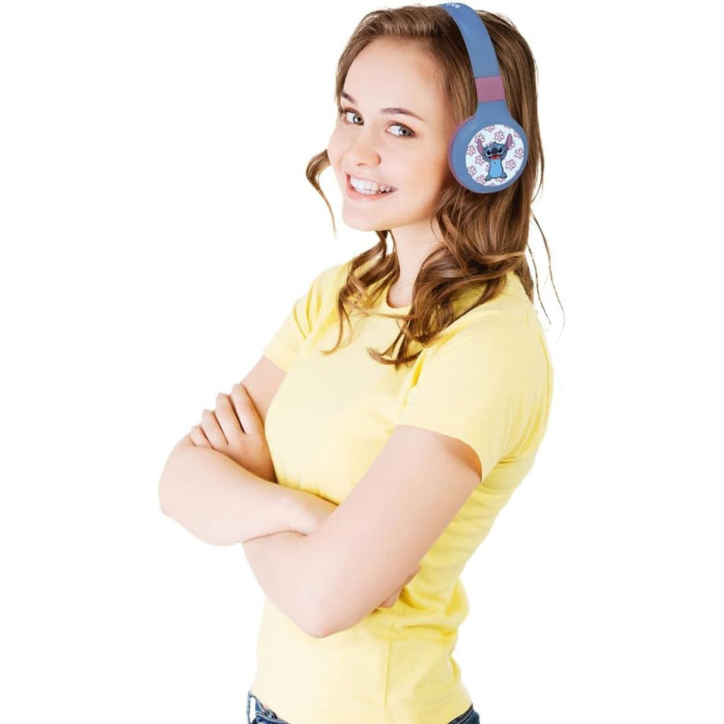 Lexibook Disney Stitch Bluetooth & Wired Foldable Headphones - Multicolour