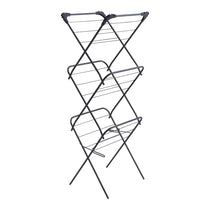 OurHouse Slimline 3-Tier Clothes Airer Dryer 12m Drying Space 15kg Capacity - Grey