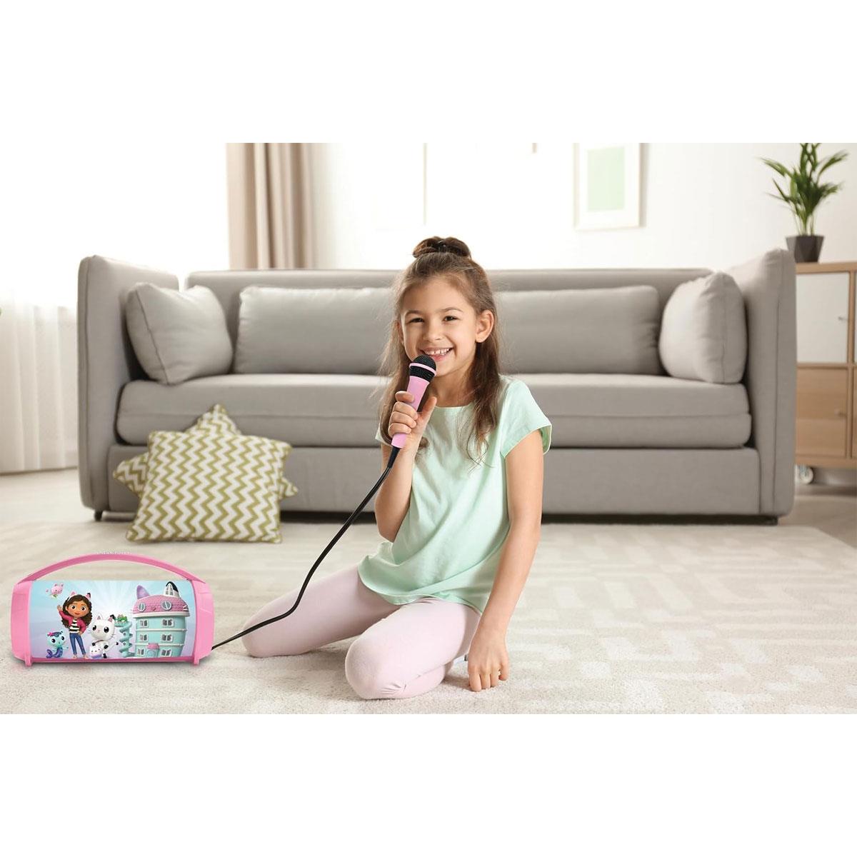 Lexibook Gabby's Dollhouse Bluetooth Speakers With Lights & Mic - Pink