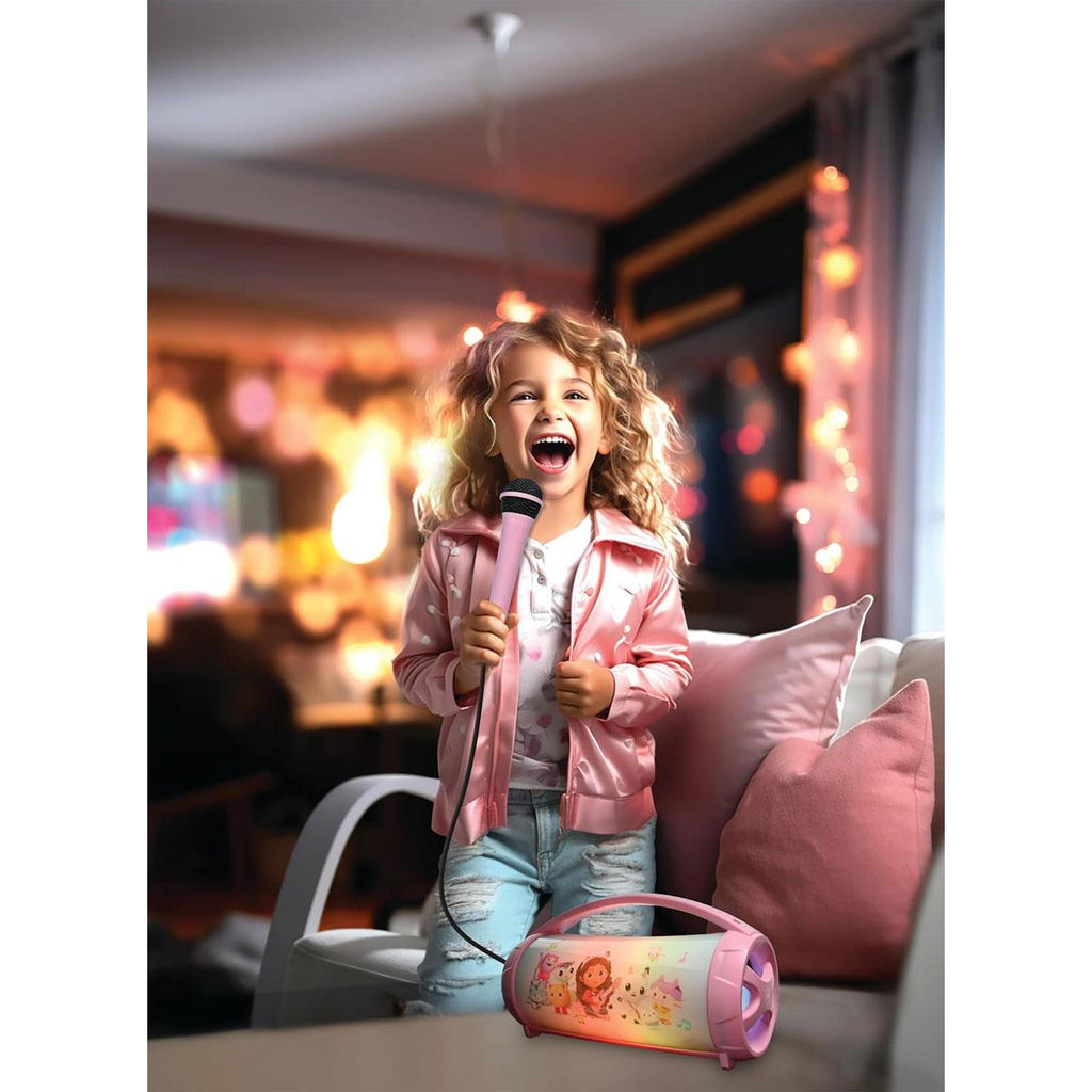 Lexibook Gabby's Dollhouse Bluetooth Speakers With Lights & Mic - Pink
