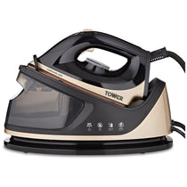 Tower Ceraglide Steam Generator Iron 2700W 1.2 Litres - Champagne Gold & Black