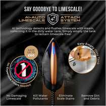 Tower PureSteam Infinity Xpress 8 Bar Steam Generator Iron 3000W with One Temp And AI Limescale System Black & Gold