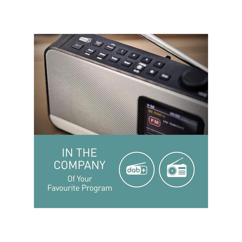 Panasonic Classic Portable DAB+/FM Digital Radio 4 Preset Buttons Bluetooth - Black