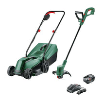 Bosch EasyMower 18V-32-200 + EasyGrasscut 18V-26 Cordless Lawn Mowers & Grass Trimmer - Green