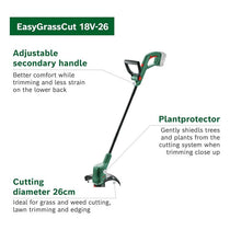 Bosch EasyGrassCut 18V-26 Cordless Grass Trimmer Body Only - Classic Green