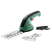 Bosch EasyShear Cordless Shrub Shear 3.6V Battery 2 x Blades Set 8cm & 12cm - Classic Green
