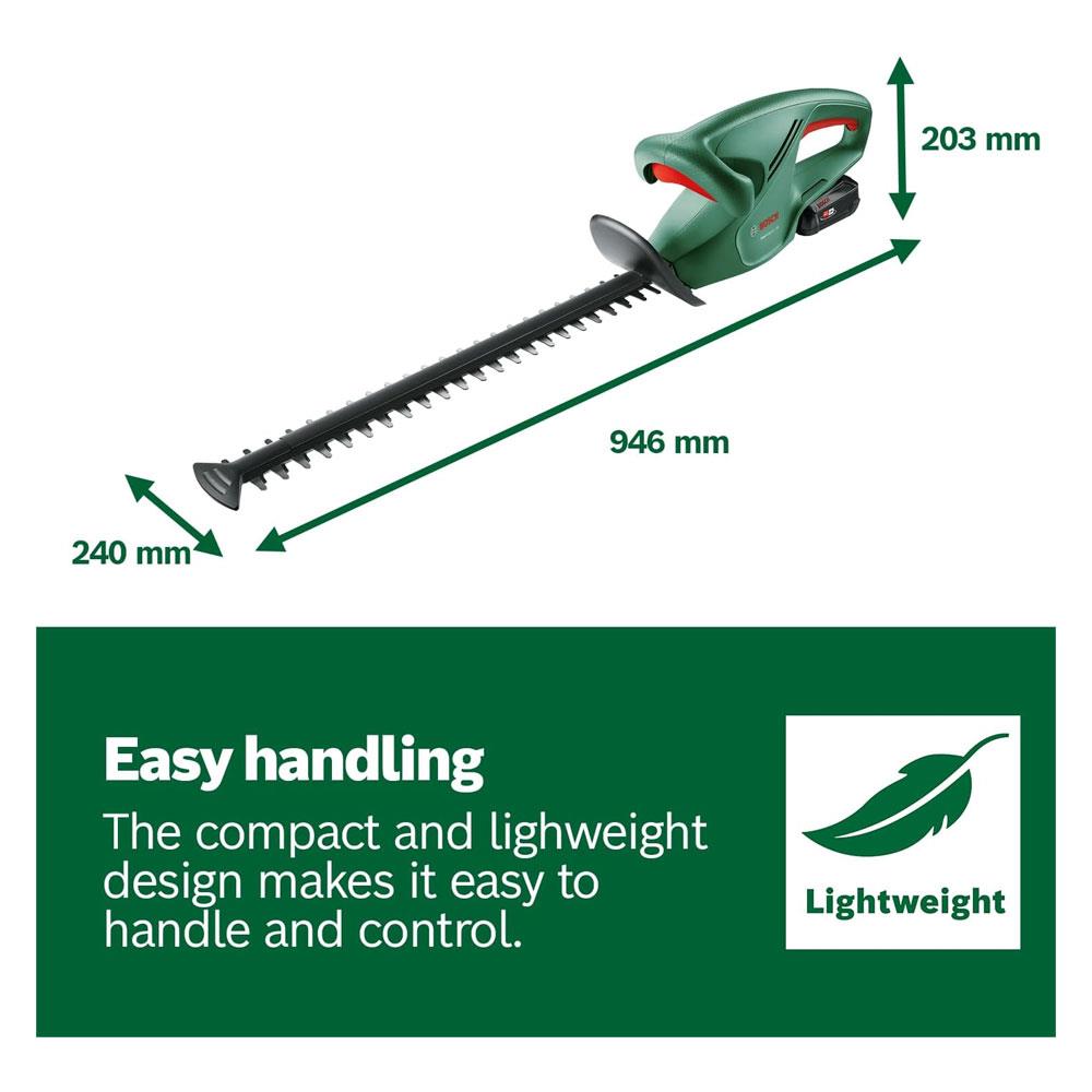 Bosch EasyHedgeCut 18-45 Cordless Hedgecutter Body Only - Classic Green