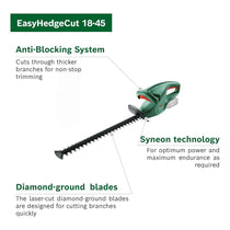 Bosch EasyHedgeCut 18-45 Cordless Hedgecutter Body Only - Classic Green