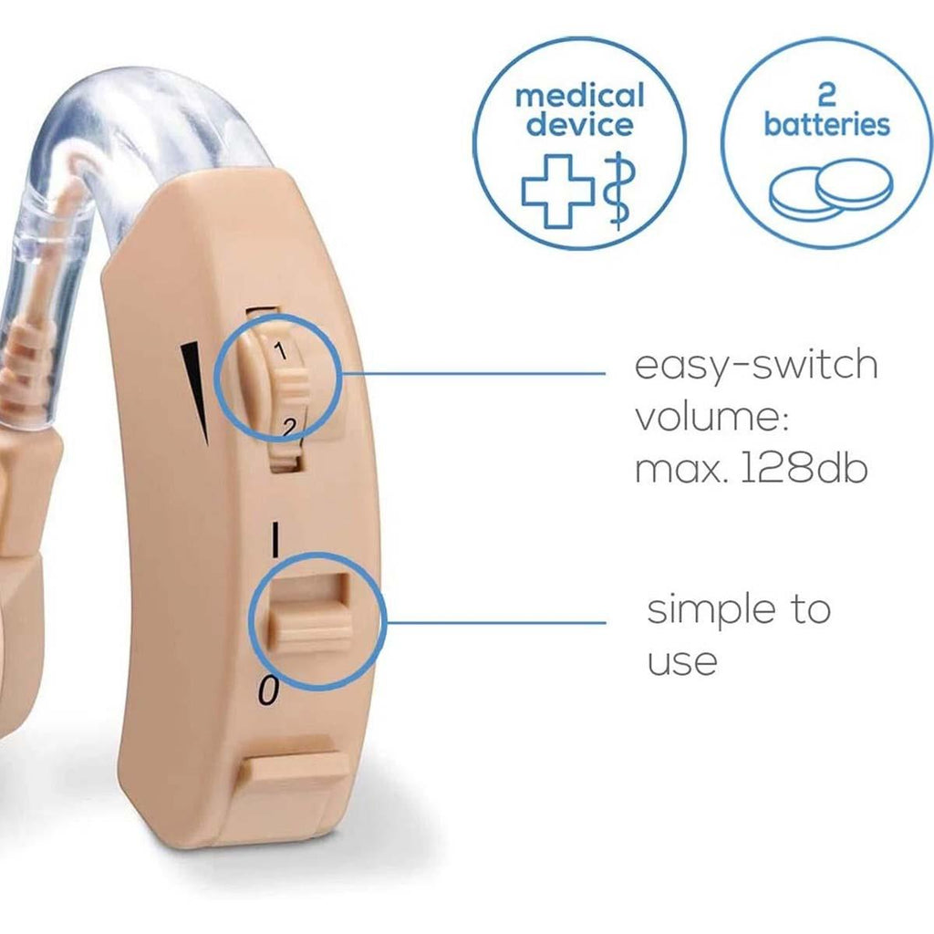 Beurer HA 20 Hearing Amplifier Frequency Range 200 To 5000Hz With 3 Attachments - Nude