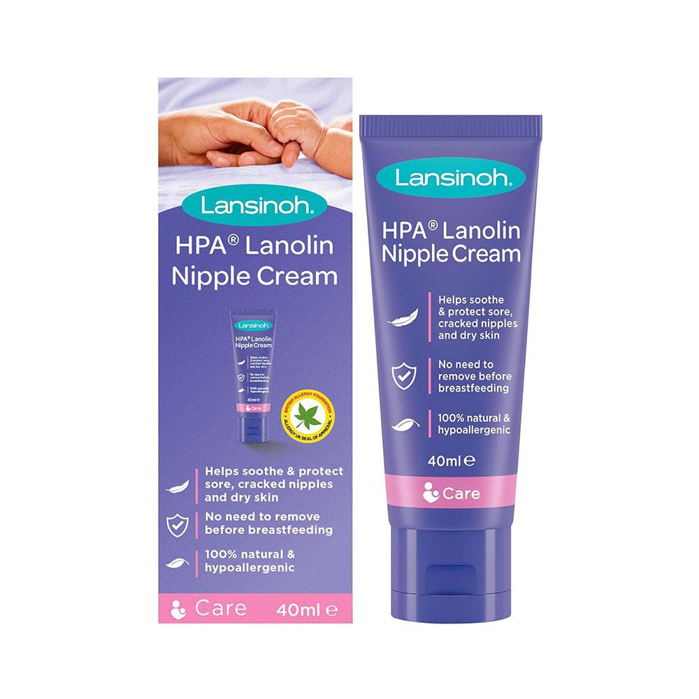 Lansinoh HPA Lanolin Nipple Cream Helps Soothe & Protect Sore Cracked Nipples & Dry Skin - 40ml