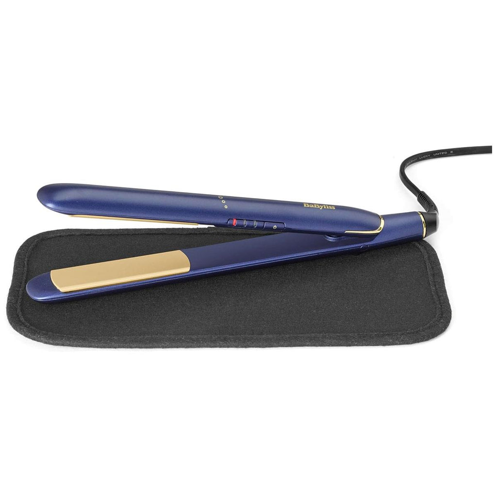 BaByliss Luxe Hair Straighteners Titanium Ceramic Floating Plates 3 Heat Settings - Midnight Blue