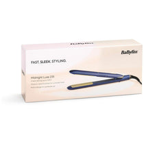 BaByliss Luxe Hair Straighteners Titanium Ceramic Floating Plates 3 Heat Settings - Midnight Blue