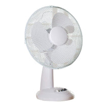 Daewoo 12 Inch Oscillating Desk Fan 3 Speed Settings 40W - White