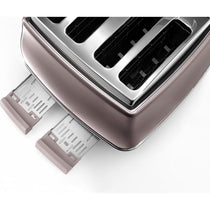 Delonghi Icona Metallics 4 Slice Toaster Stainless Steel 1800W - Pink