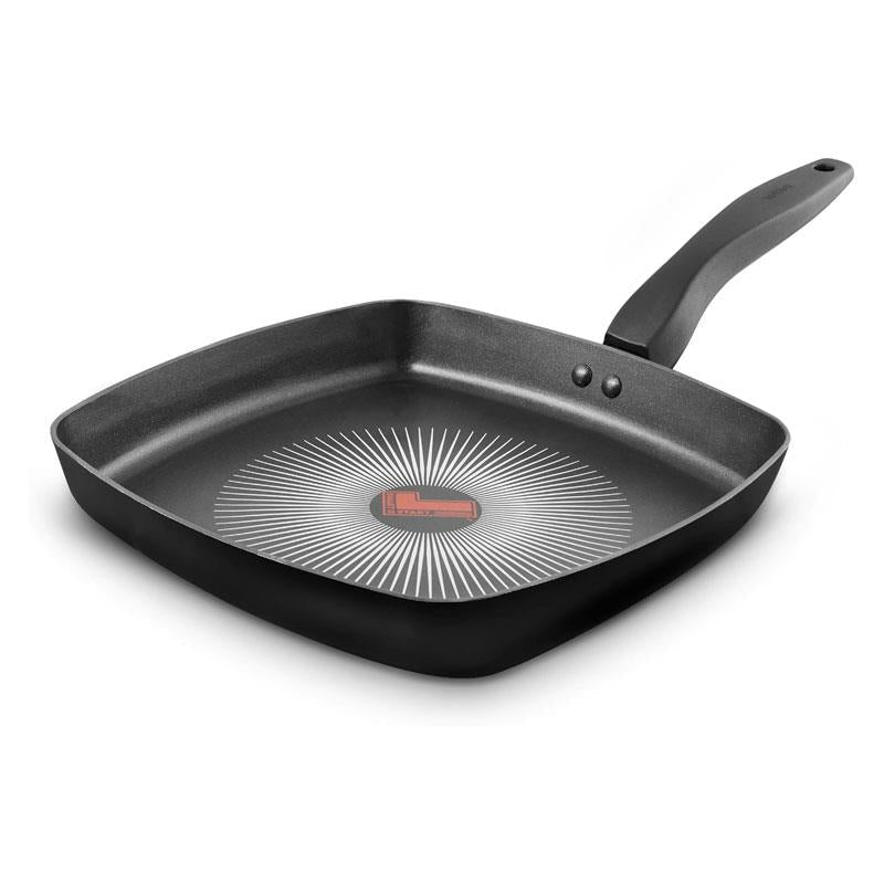 Tower Smart Start Gourmet 26cm Grill Pan Aeroglide Non-Stick Aluminium PFOA Free - Black
