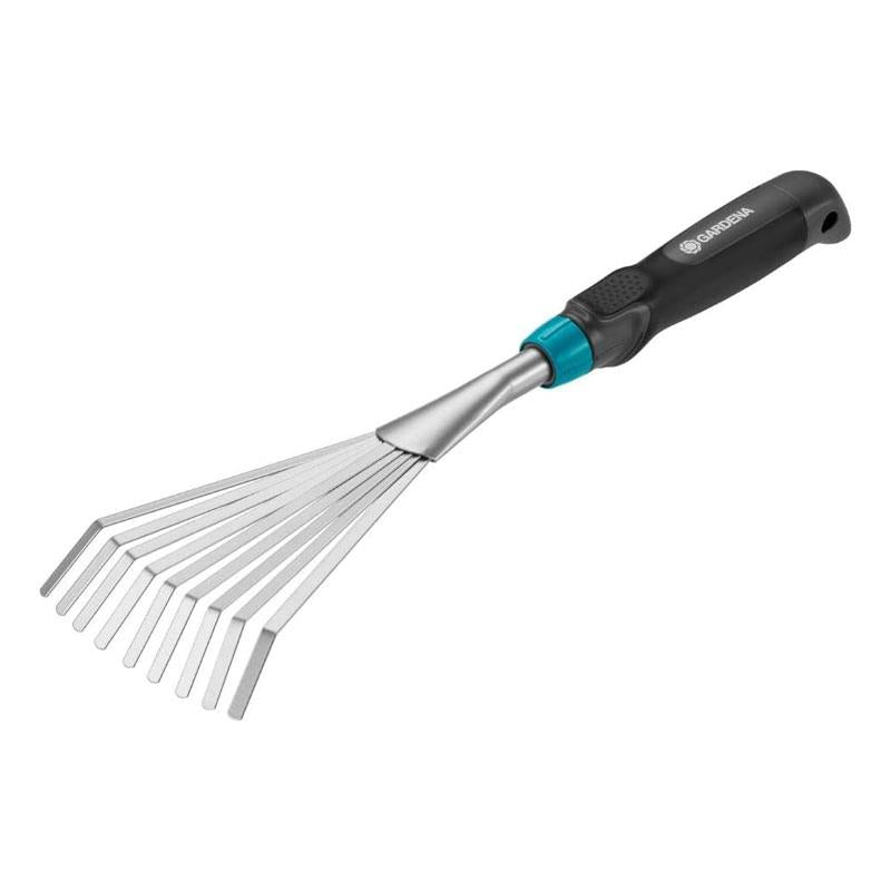 Gardena Comfort Hand Rake Corrosion-Resistant Ergonomic Handle - Blue