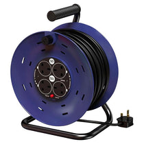 Philex 4-Way Extension Reel Heavy Duty 13A 50 Metre - Black & Blue