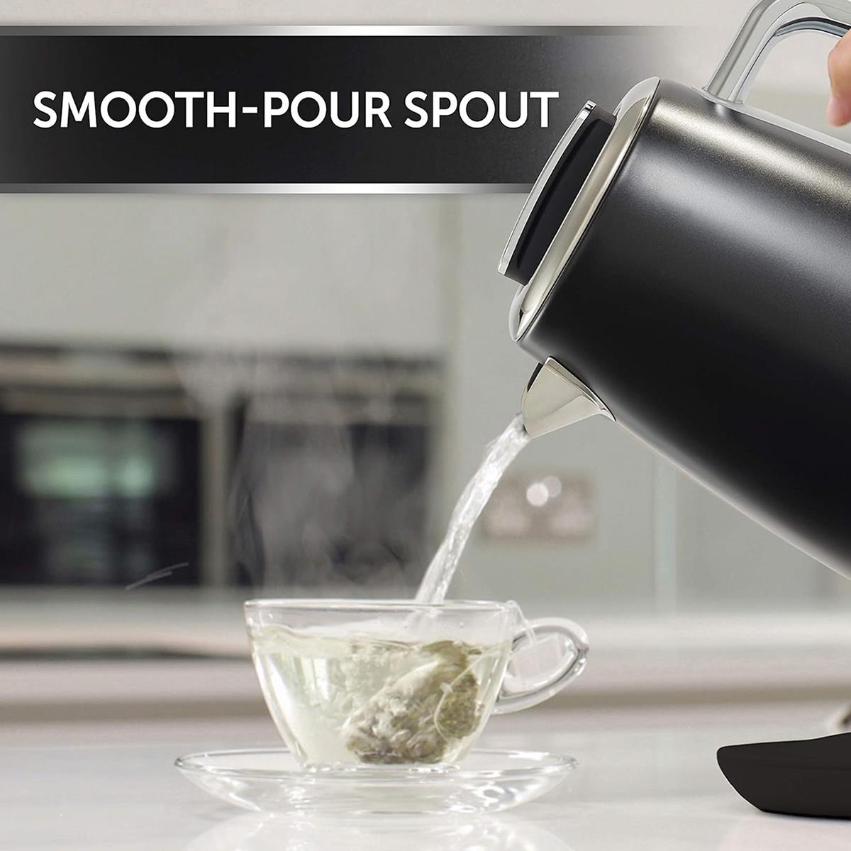 Breville Lustra Electric Kettle Stainless Steel 3000W 1.7 Litres - Matt Black