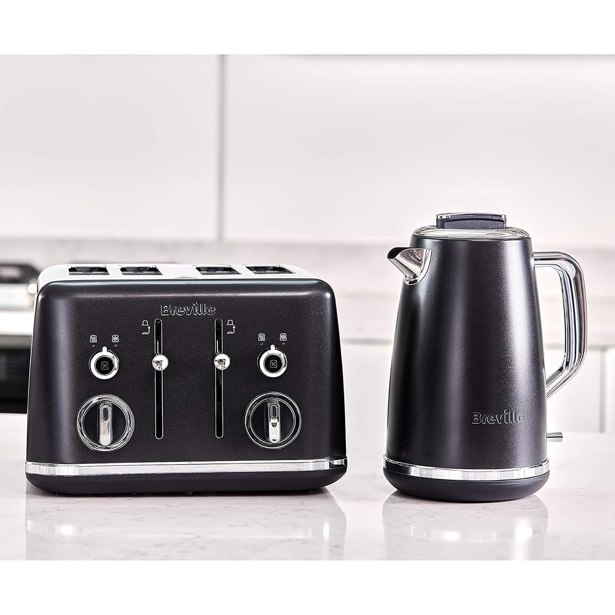 Breville Lustra Electric Kettle Stainless Steel 3000W 1.7 Litres - Matt Black