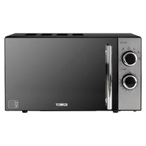 Tower Manual Microwave 20 Litres 800W 5 Power Levels 30 Minute Timer - Black