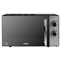 Tower Manual Microwave 20 Litres 800W 5 Power Levels 30 Minute Timer - Black