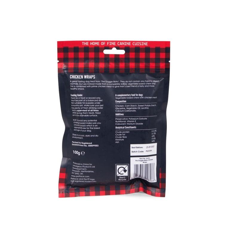 Petface Doggie Bistro Tasty Chicken Wrap Dog Treats 100gm