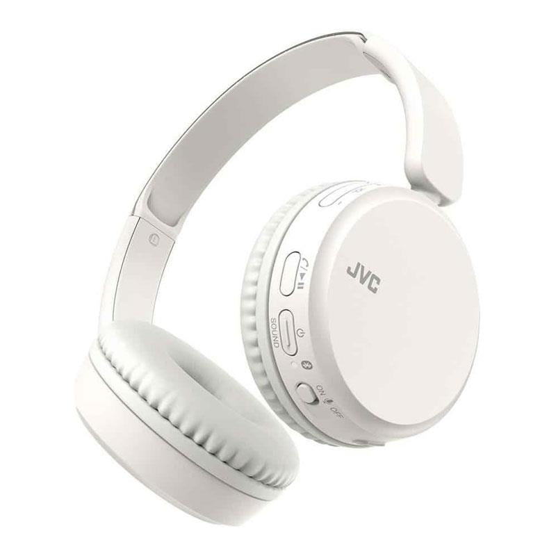 JVC Deep Bass Wireless Bluetooth On Ear Headphones - Ice White