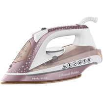 Russell Hobbs Pearl Glide Steam Iron 2600W Pearl Infused Ceramic Soleplate 315ml Champagne