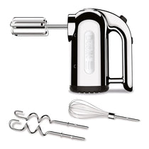 Dualit Hand Mixer With Flat Beaters Dough Hooks And Whisk Attachments 4 Speed Settings 400W - Chrome